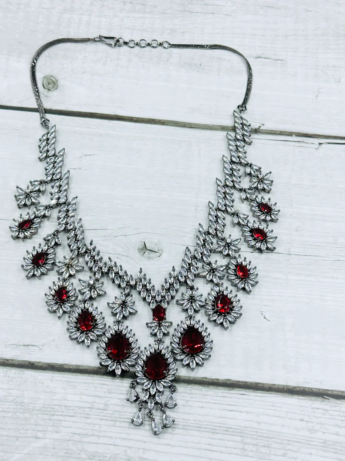 Vintage Glass Zirconia Jewellery Set