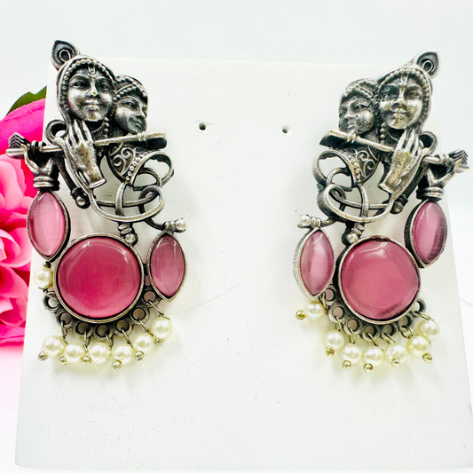 Myrah Elegant Traditional Oxidized Earrings