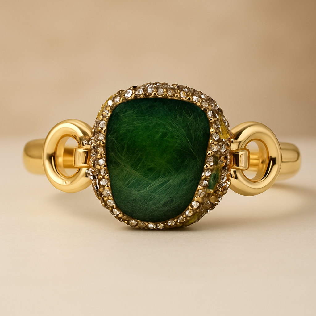Emerald Crystal Cuff Bracelet