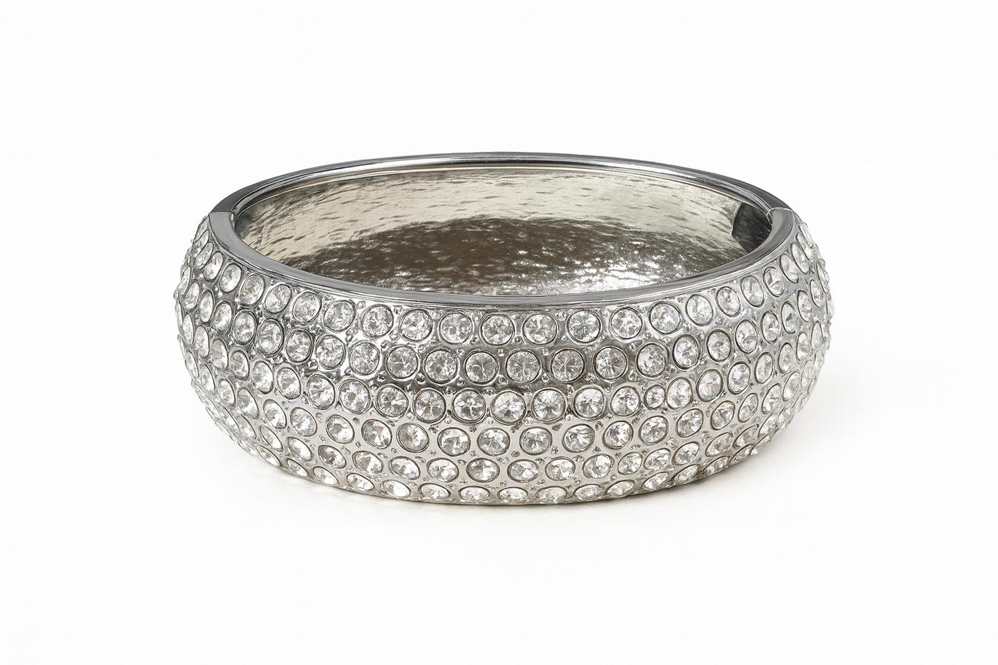 Silver Crystal Statement Bangle