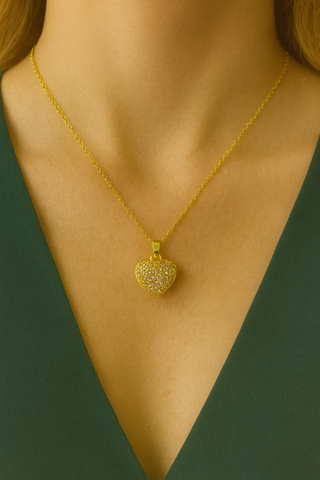 Pave Heart Pendant