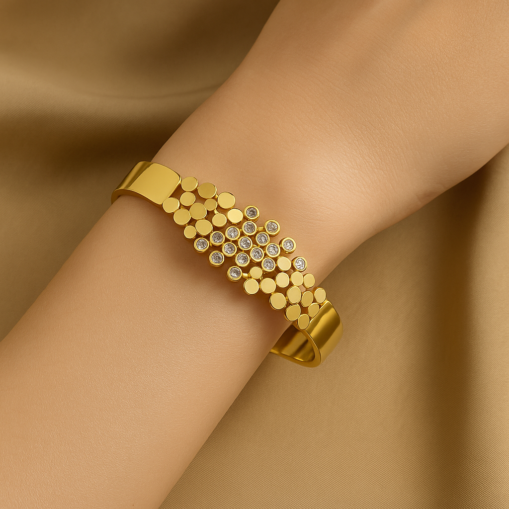 Geometric Gold Cuff
