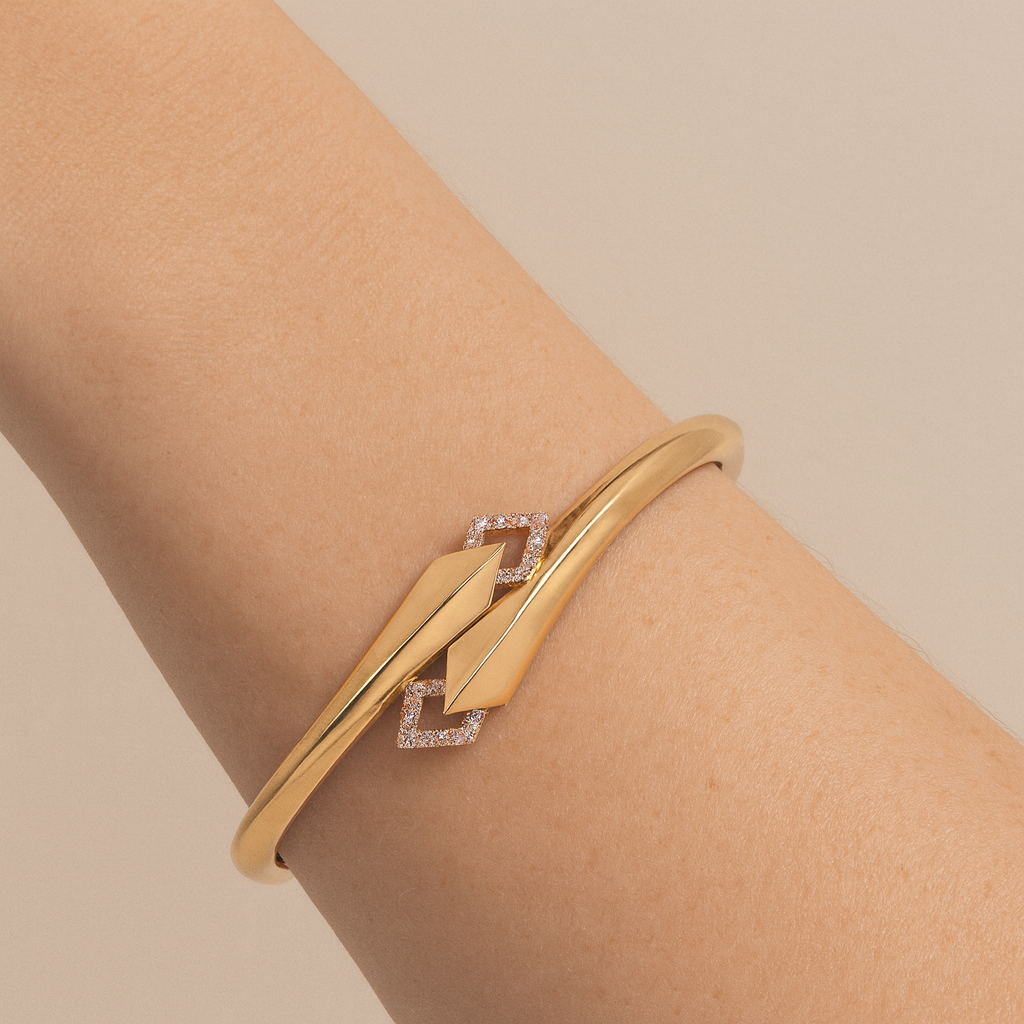 Geometric Crystal Crossover Bracelet