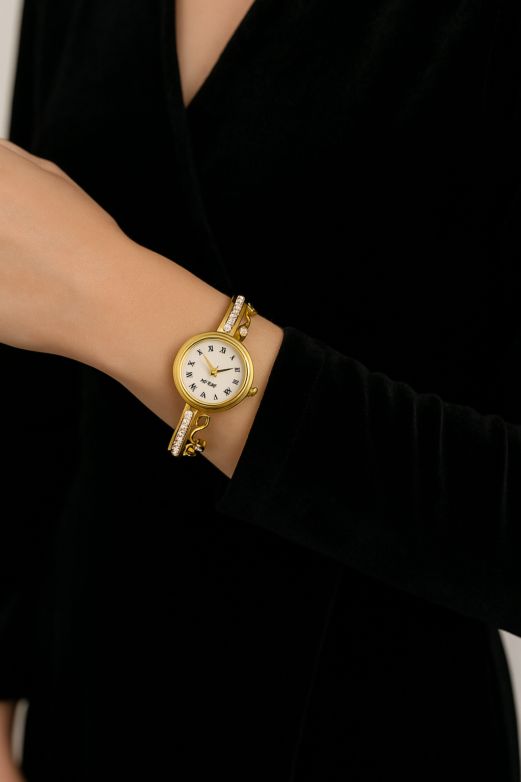 Gold Crown Roman Dial Watch