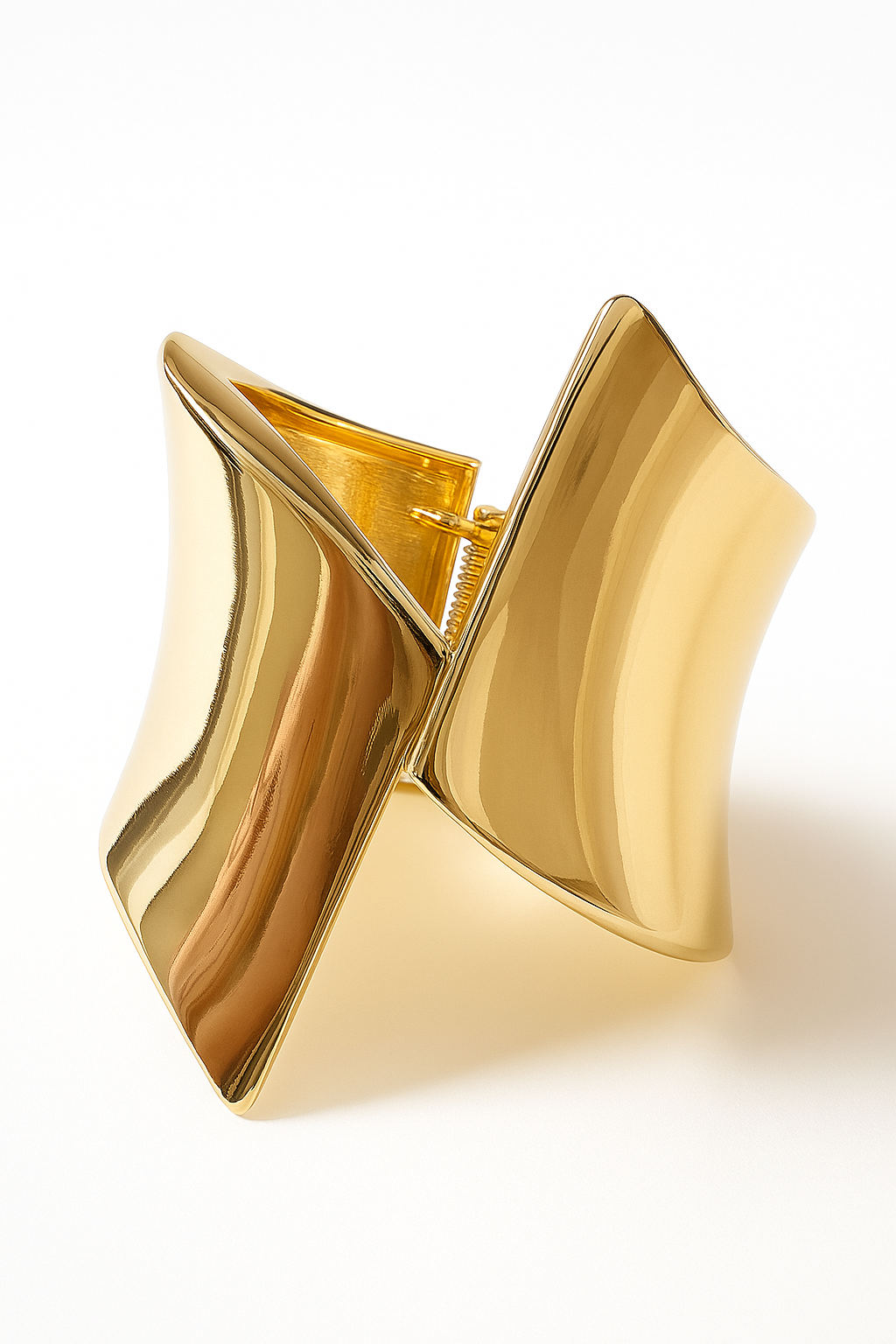 Folded Wave Gold Cuff