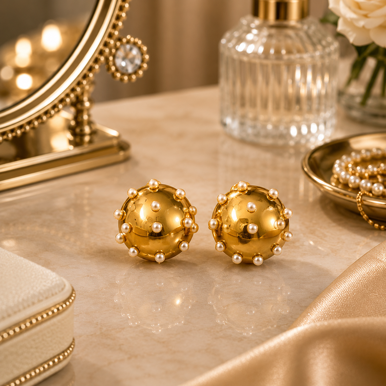 Pearl Stud Earrings