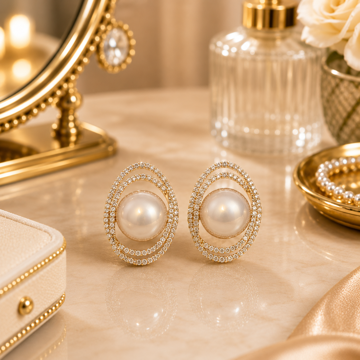 Celeste Pearl Studs
