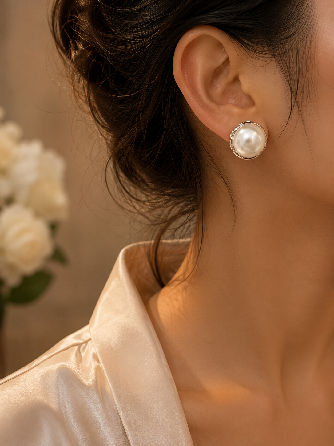 Classic Pearl Stud Earrings
