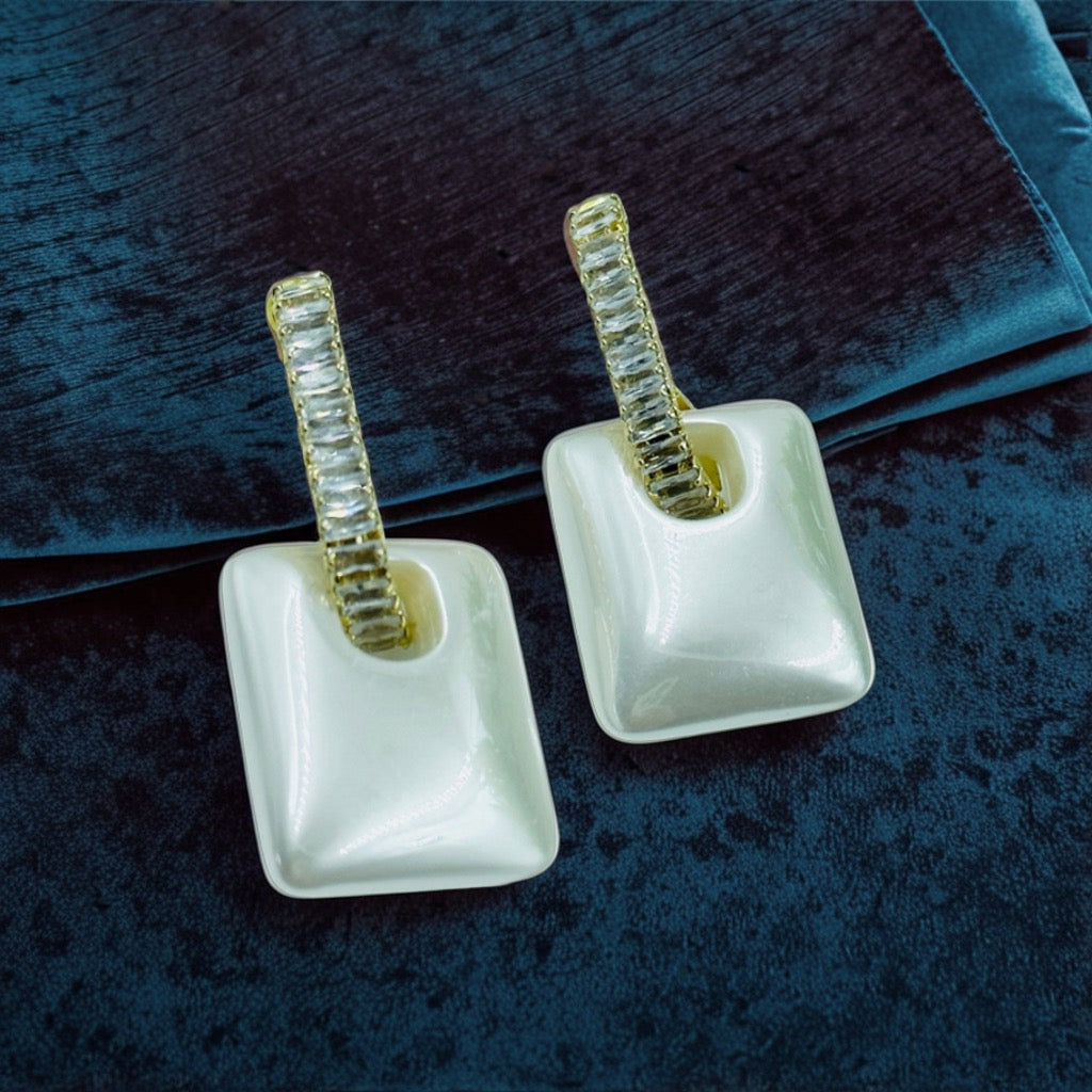 Square Pearl Earrings