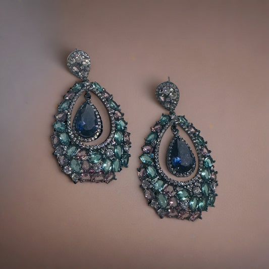 Vintage Stone Stud Earrings