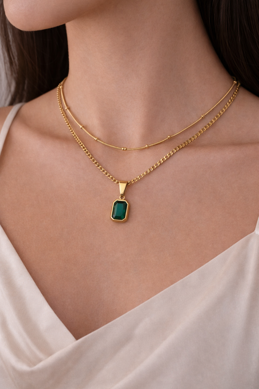 Emerald Layered Necklace