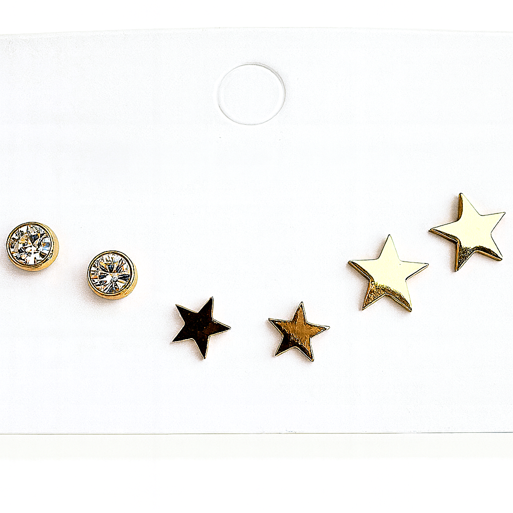 Crystal Star Stud Earrings