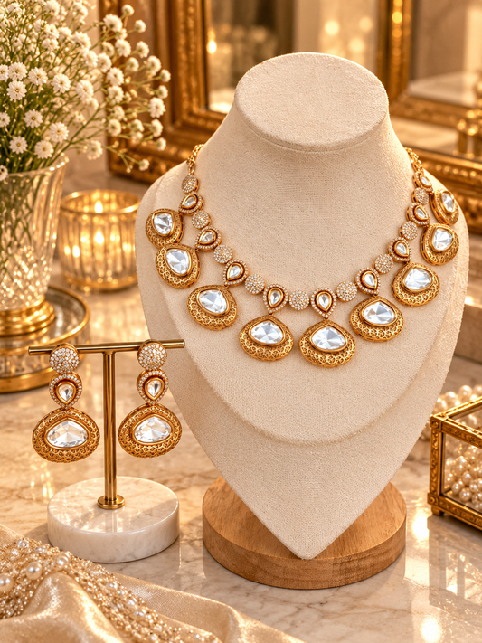 Kundan Stone Necklace Set