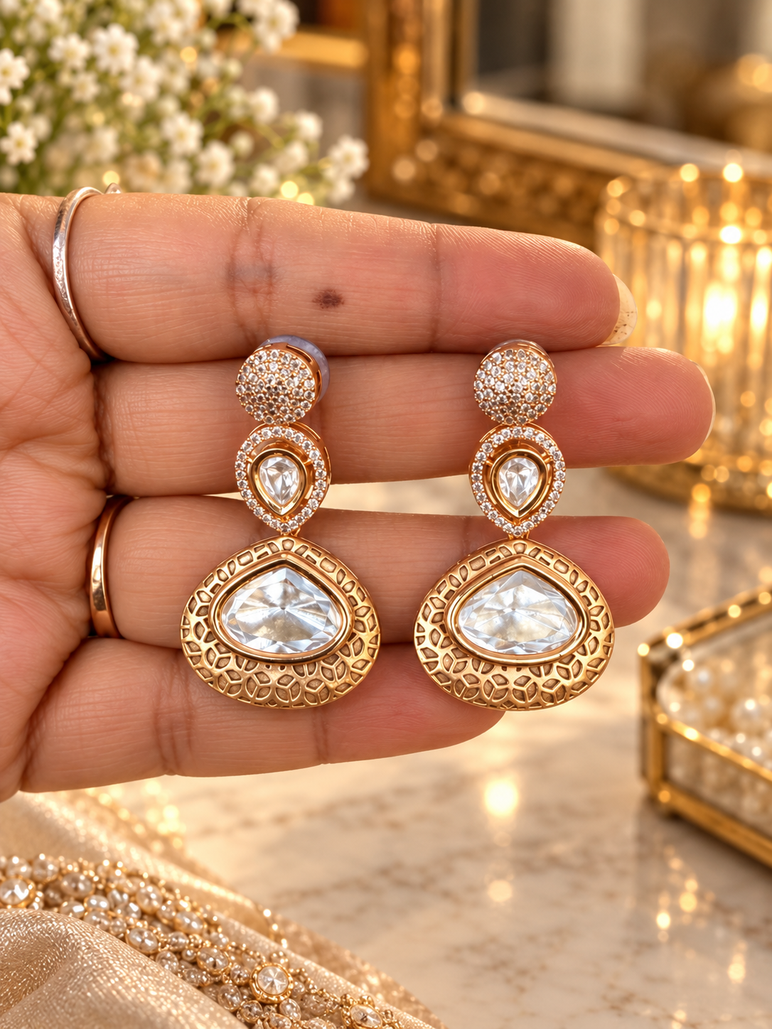 Kundan Stone Necklace Set