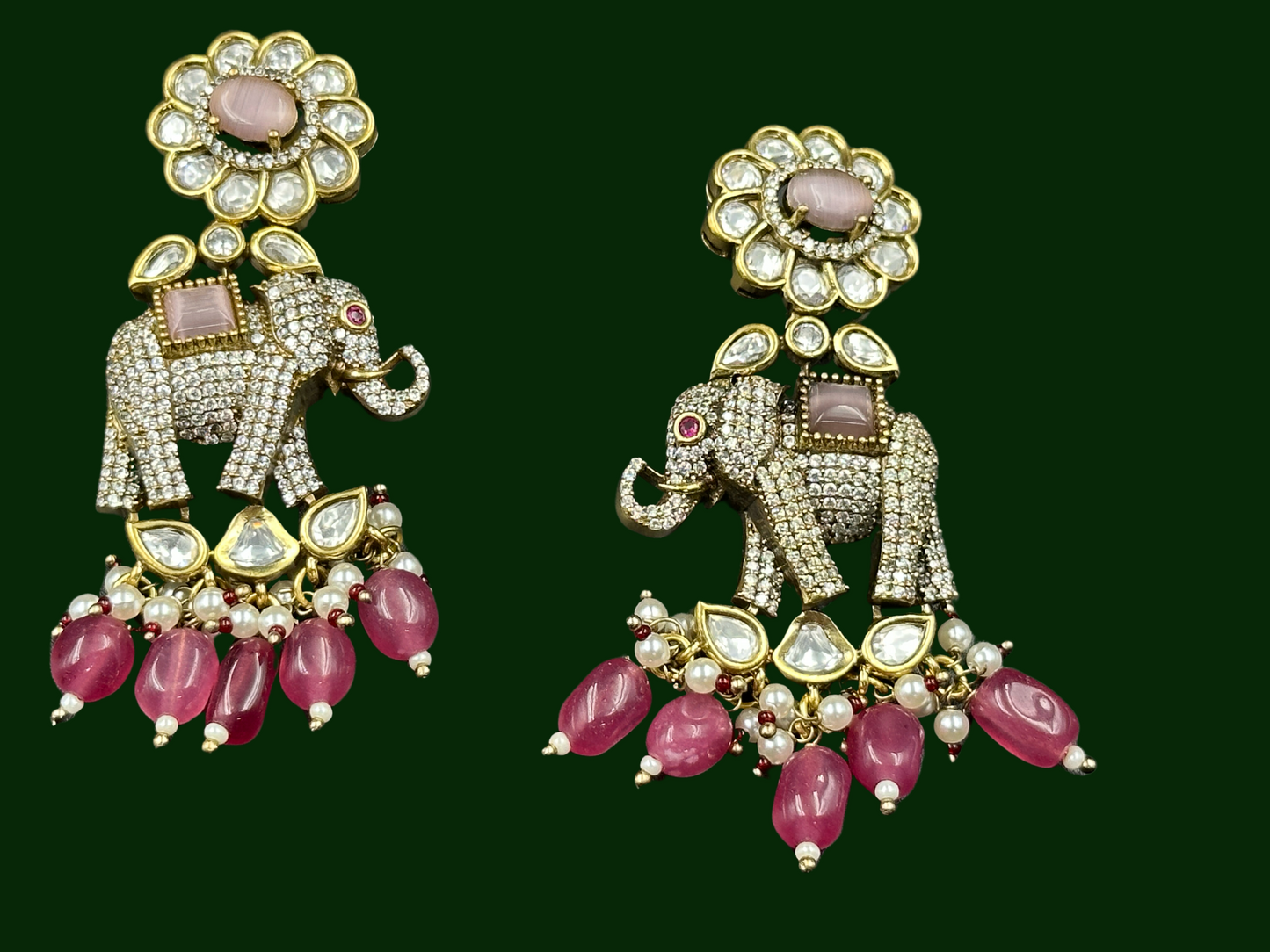Elephant AD Drop Earrings
