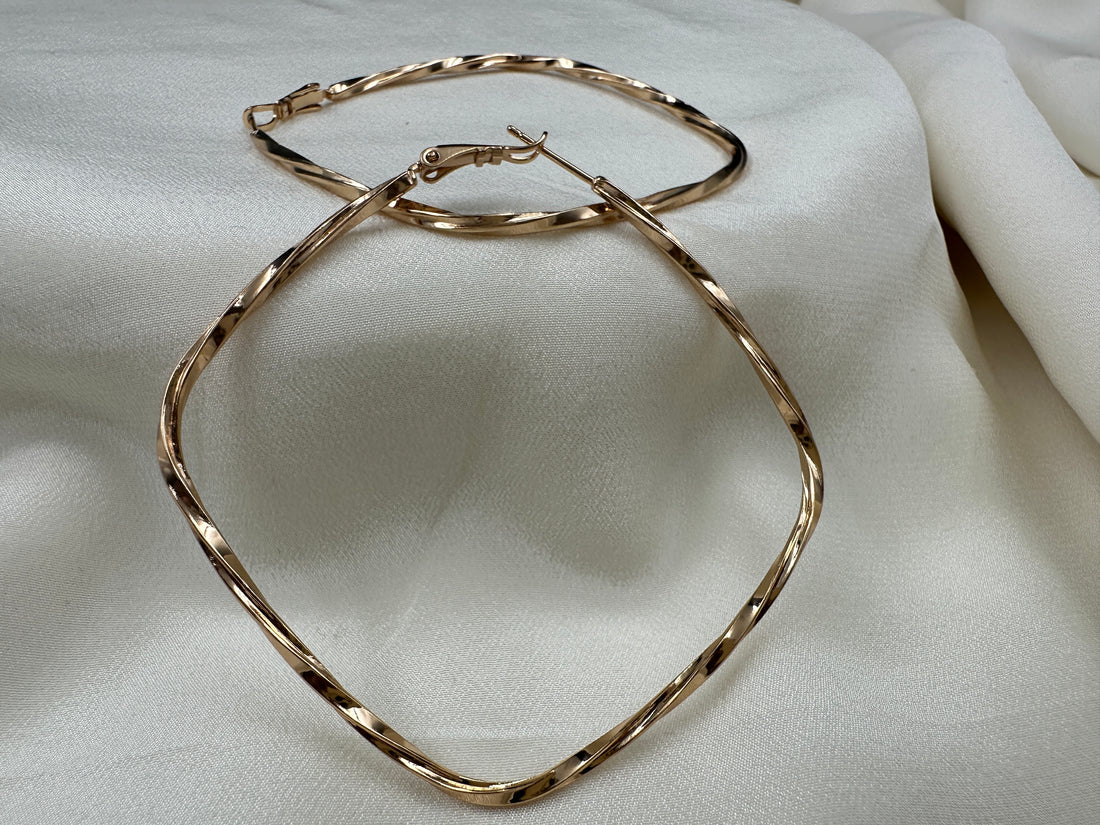 Square Steel Hoop Earrings