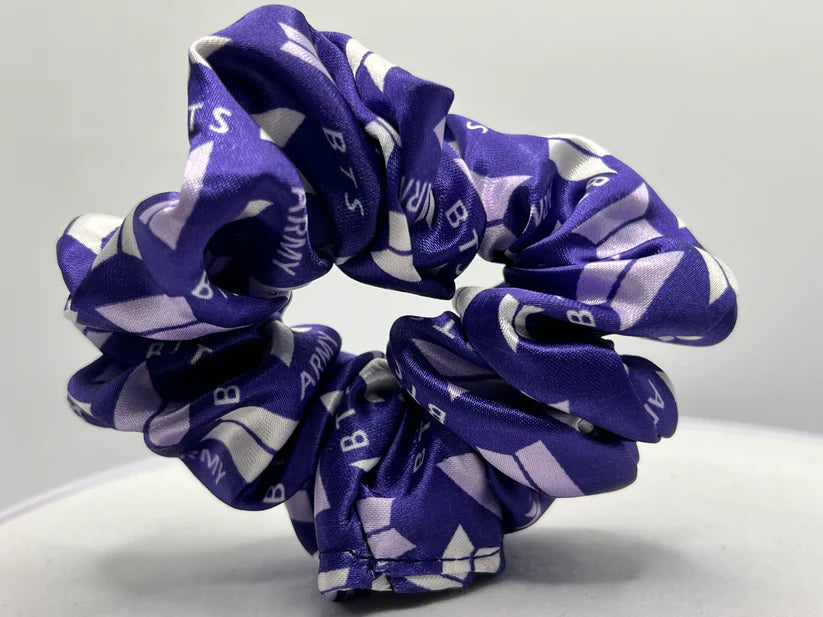 Purple Satin Scrunchie