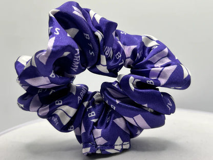 Purple Satin Scrunchie