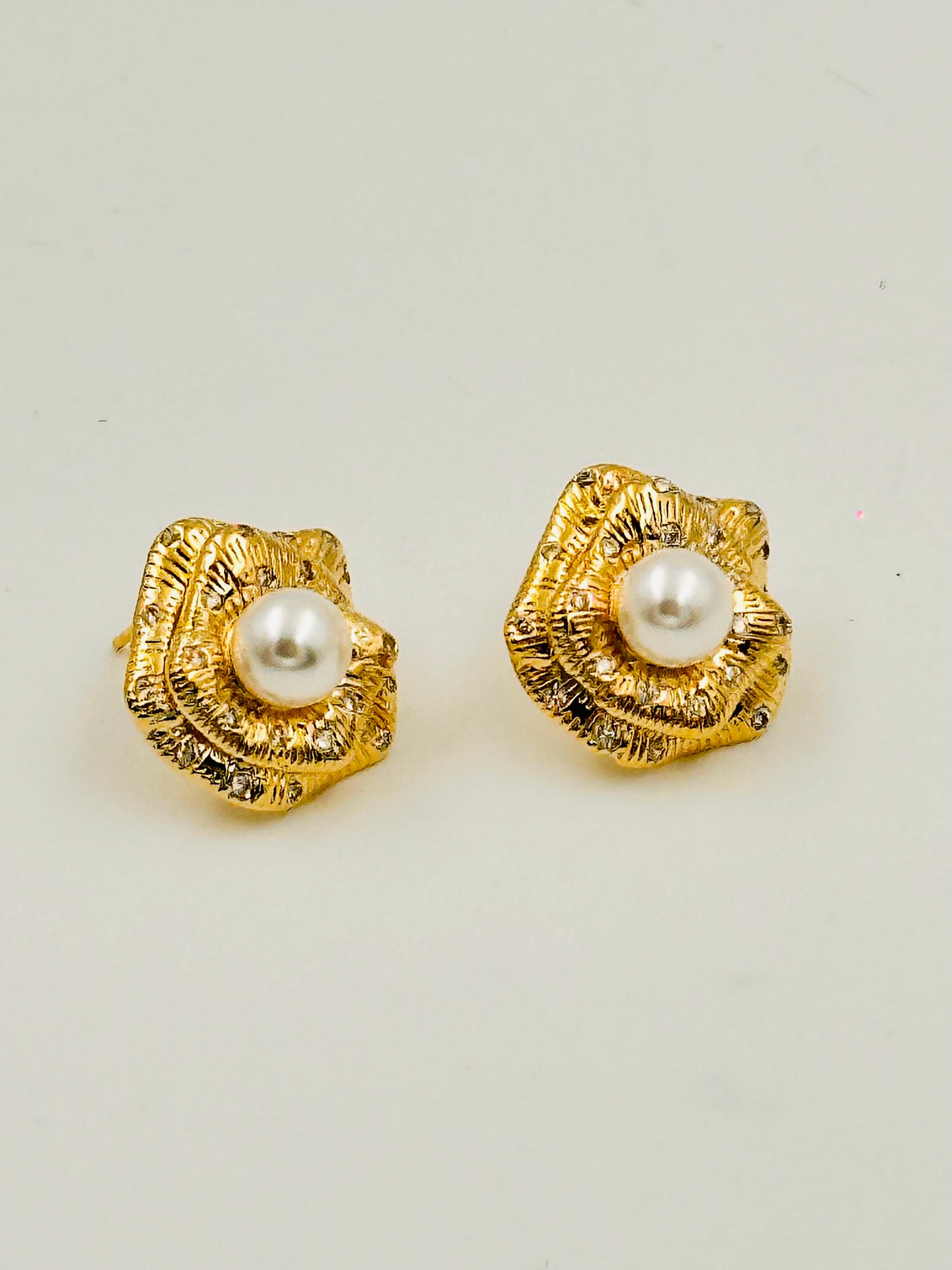 Pearl Stud Steel Earrings