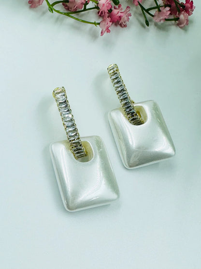 Square Pearl Earrings