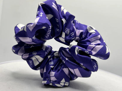 Purple Satin Scrunchie