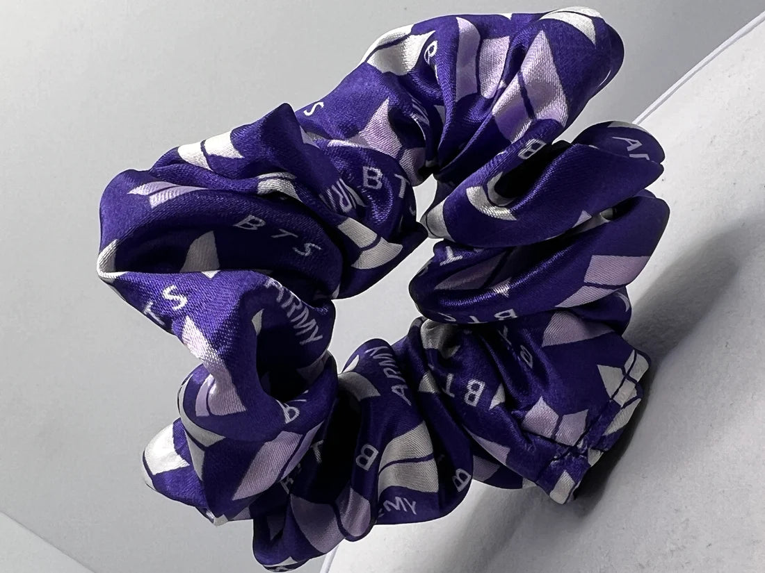 Purple Satin Scrunchie