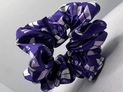 Purple Satin Scrunchie