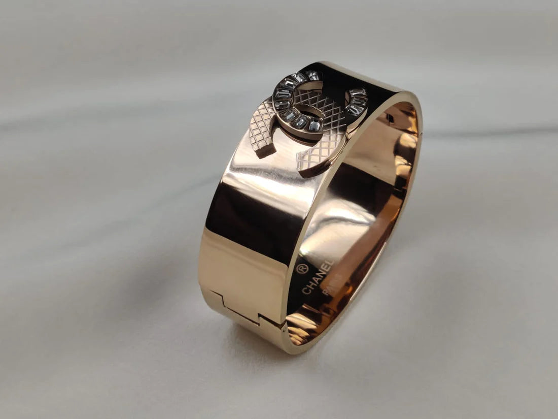 Steel Chanel Design Bracelet
