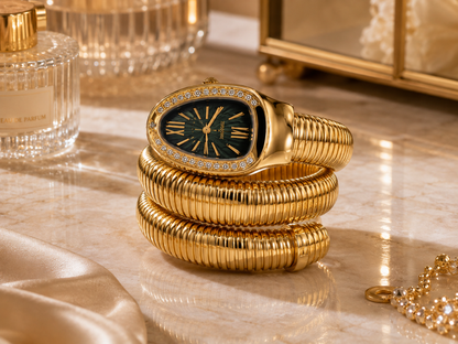 Coiled Snake Watch Bracelet
