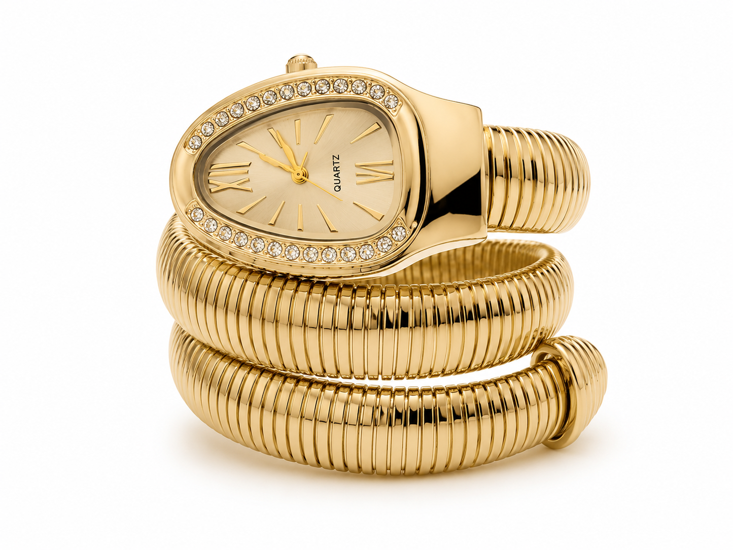 Coiled Snake Watch Bracelet