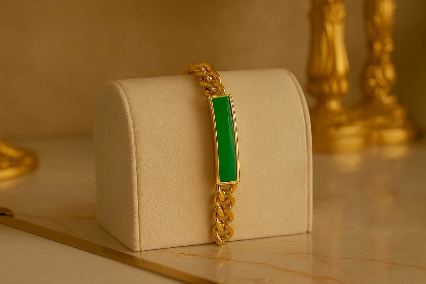 Emerald Curb Bracelet