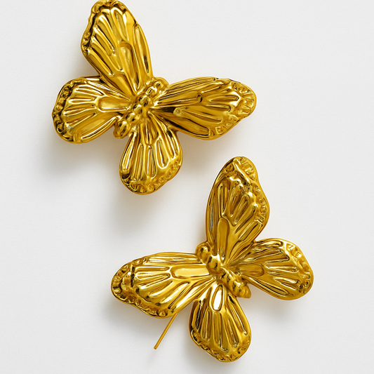 Gold Butterfly Earrings