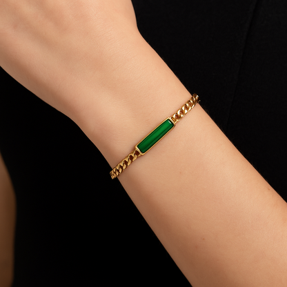 Emerald Curb Bracelet