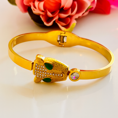 Panther Head Crystal Bracelet