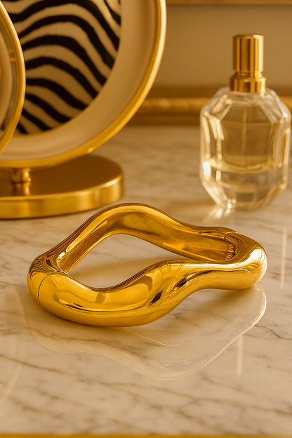 Liquid Wave Hinged Bangle