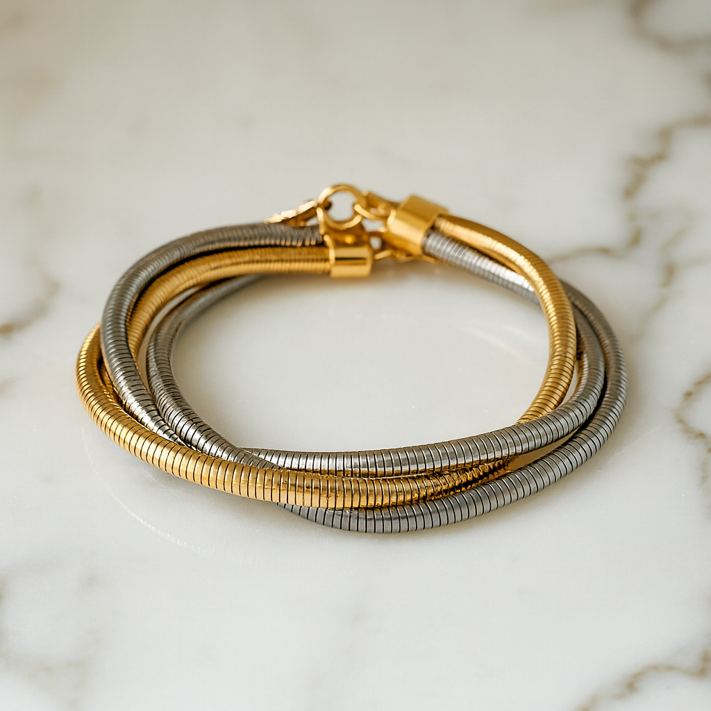Dual Tone Layered Bracelet