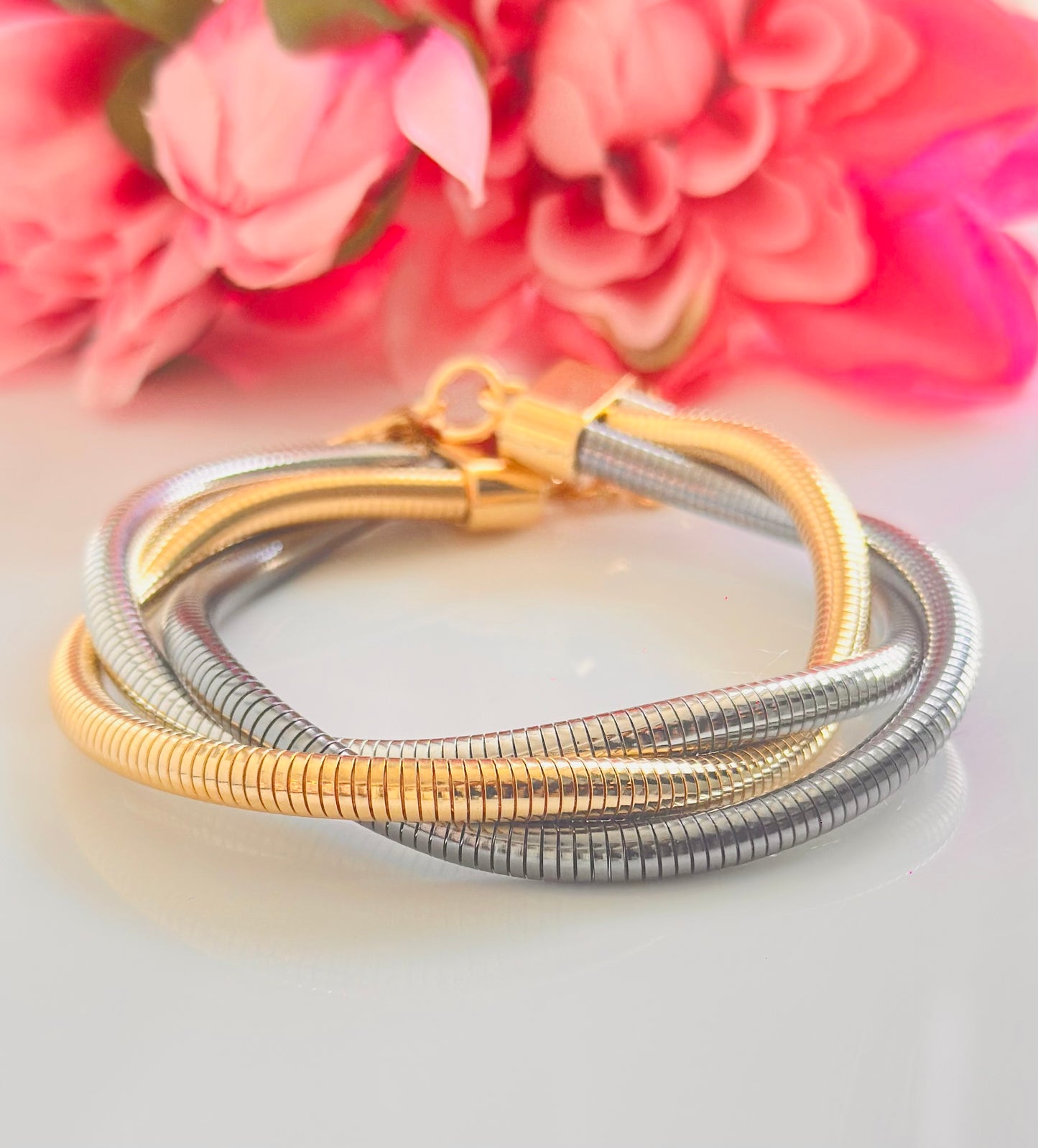 Dual Tone Layered Bracelet