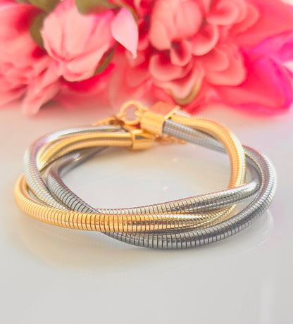 Dual Tone Layered Bracelet