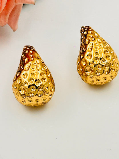 Golden Glow Steel Earrings