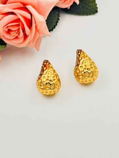 Golden Glow Steel Earrings