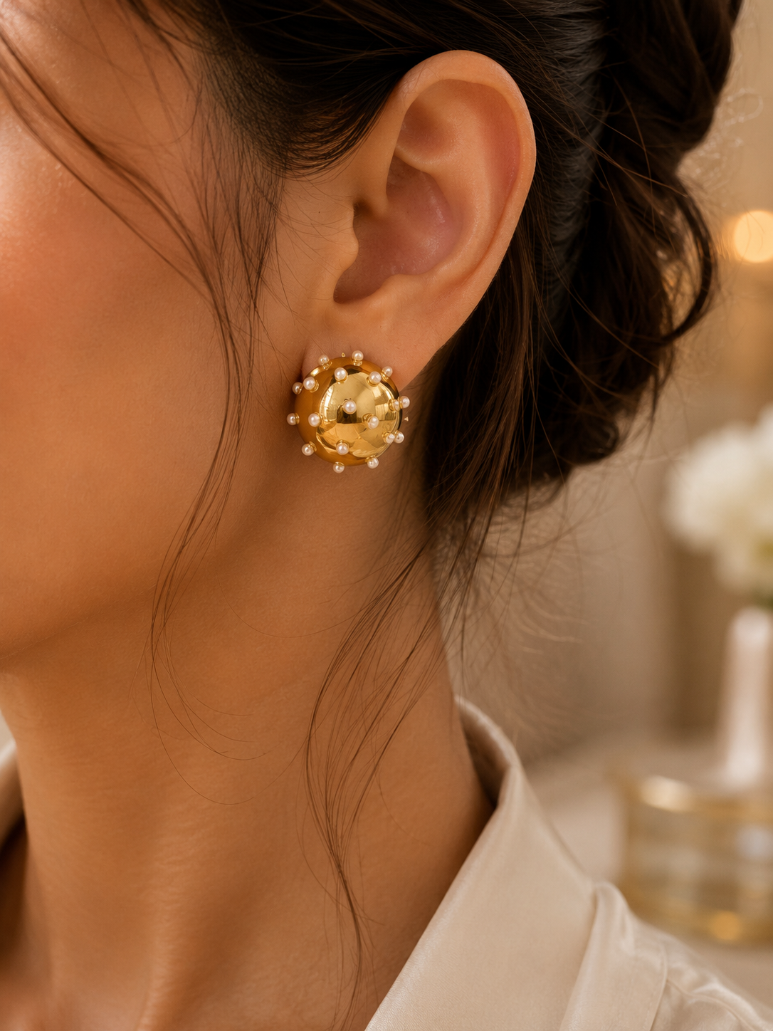 Pearl Stud Earrings