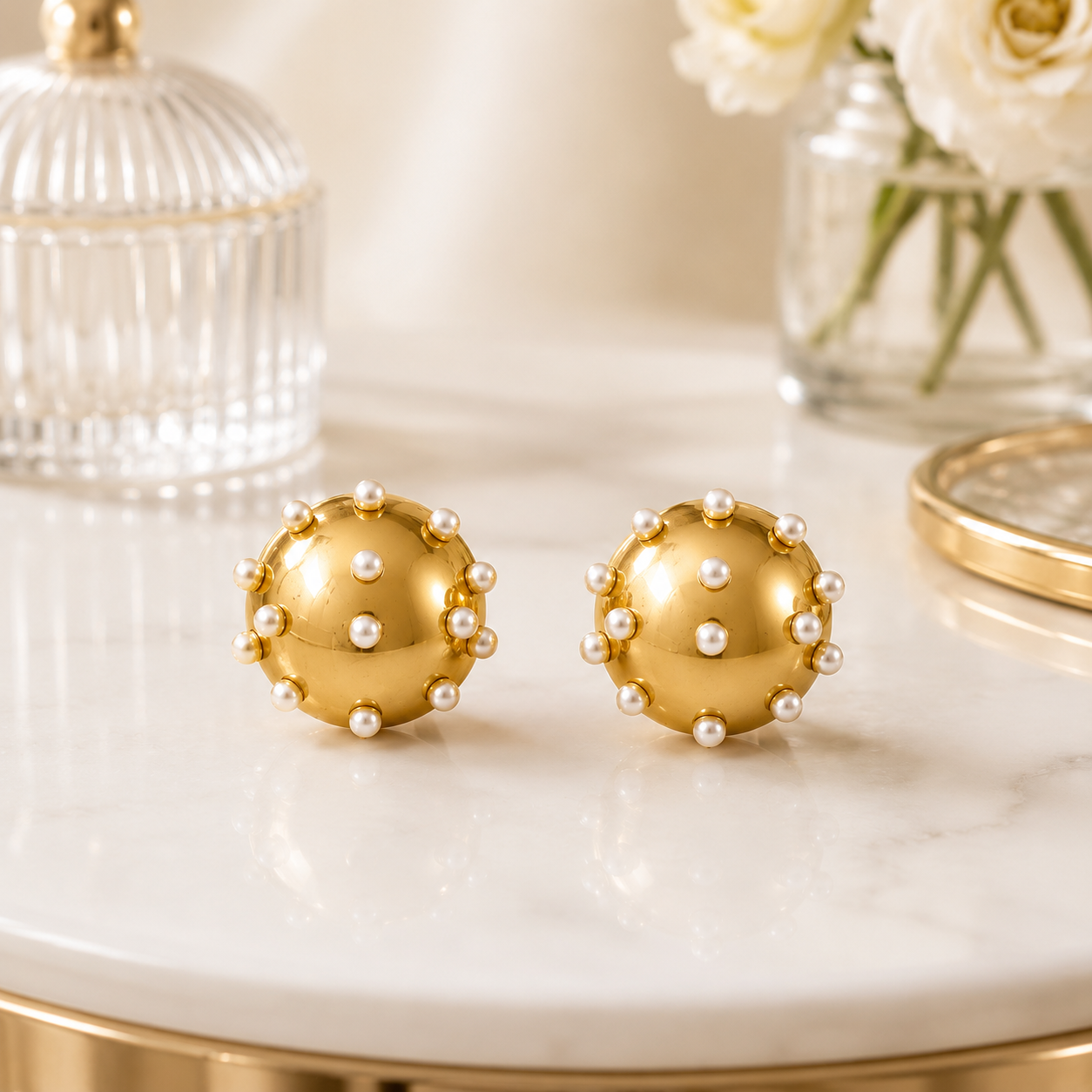 Pearl Stud Earrings