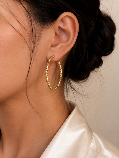 Steel Anti-Tarnish Hoop Earrings