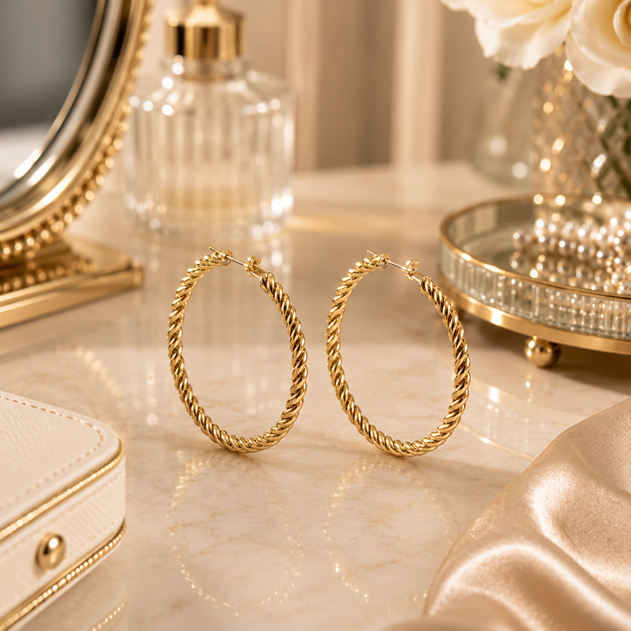 Steel Anti-Tarnish Hoop Earrings