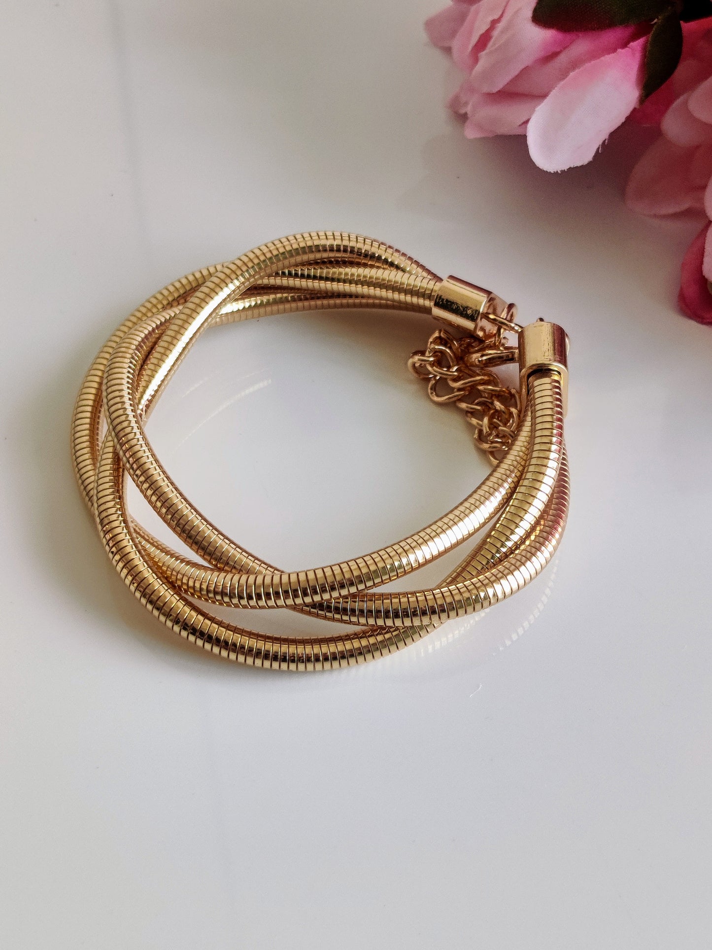 Chunky Layered Gold Bracelet