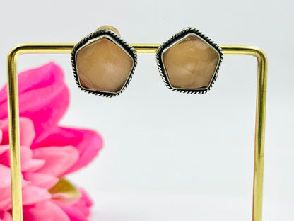 Oxidised Stone Studs