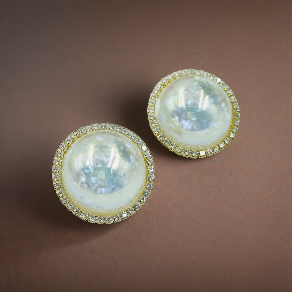 Pearl AD Stud Earrings