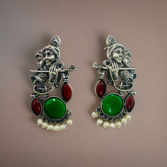 Myrah Elegant Traditional Oxidized Earrings