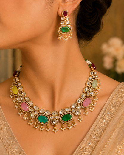 Kundan Multicolor Necklace Set