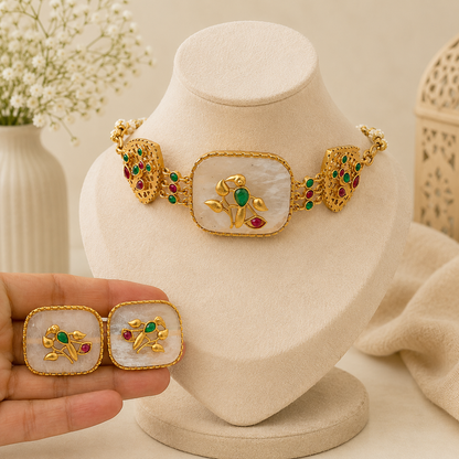 Marble Bird Motif Set